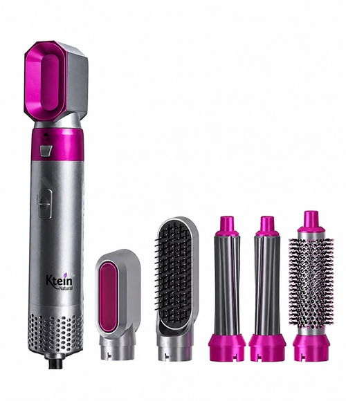 5-in-1 Hair Styler Hot Air Brush with Curling Attachments